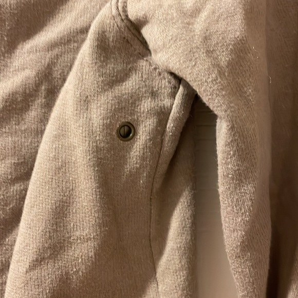 Mike & Chris Fleece Peplum Jacket Taupe Small - Picture 8 of 10